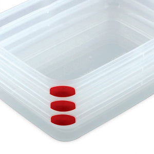 Sterilite 03426604 16 Cup Rectangle UltraSeal Food Storage Container, Red 12 Ct - TRAPSKI