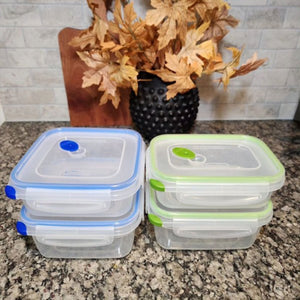Sterilite 4.0 Cup Square Ultra-Seal Food Storage Container, Blue (6 Pack) - TRAPSKI