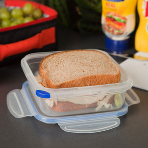 Sterilite 4.0 Cup Square Ultra-Seal Food Storage Container, Blue (6 Pack) - TRAPSKI
