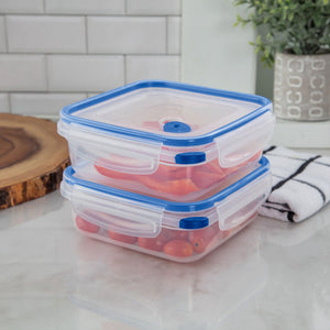 Sterilite 4.0 Cup Square Ultra-Seal Food Storage Container, Blue (6 Pack) - TRAPSKI