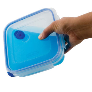 Sterilite 4.0 Cup Square Ultra-Seal Food Storage Container, Blue (6 Pack) - TRAPSKI