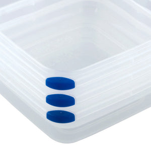 Sterilite 4.0 Cup Square Ultra-Seal Food Storage Container, Blue (6 Pack) - TRAPSKI