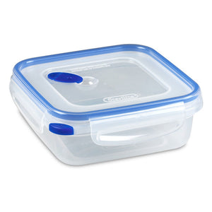 Sterilite 4.0 Cup Square Ultra-Seal Food Storage Container, Blue (6 Pack) - TRAPSKI