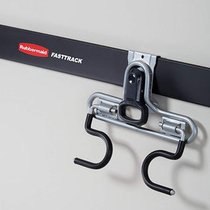 Rubbermaid FastTrack Wall S Hook 2 Handle Tool Storage Organizer Rack (6 Pack)