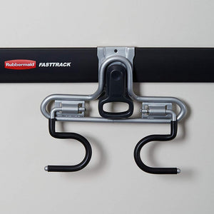 Rubbermaid FastTrack Wall S Hook 2 Handle Tool Storage Organizer Rack (2 Pack)
