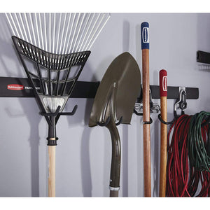 Rubbermaid FastTrack Wall S Hook 2 Handle Tool Storage Organizer Rack (2 Pack)