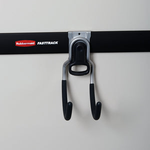Rubbermaid Fast Track Wall Mounted Garage/Garden Storage Utility Hook (2 Pack)