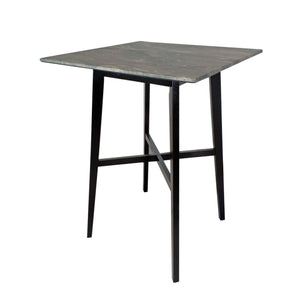 Modern Bar Height Dining Table, Rubberwood Legs and Laminate Table Top