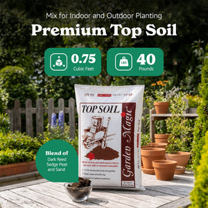 Michigan Peat Garden Magic Planting Potting Top Soil Blend, 40 lbs Bag (3 Pack)