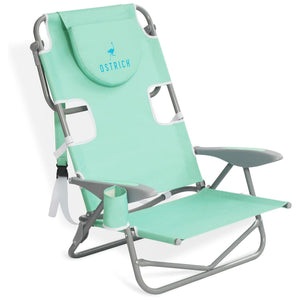 Ostrich The Heavy-Duty Backpacker Portable Reclining Beach Camping Chair, Teal