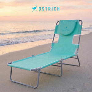 Ostrich The Original Chaise Lounge, Facedown Beach Pool Tanning Chair, Teal - TRAPSKI