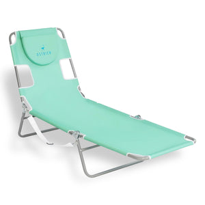 Ostrich The Original Chaise Lounge, Facedown Beach Pool Tanning Chair, Teal - TRAPSKI