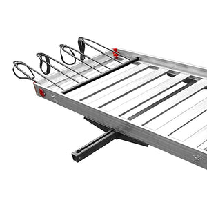 Tow Tuff TTF-2762ACBR Heavy Duty 2-in-1 Aluminum Cargo Carrier with Bike Rack