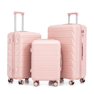 Set 3PCs 20'/24'/28' ABS Spinner Wheel Luggage - Pink