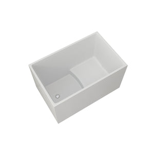 43" Acrylic Freestanding Bath Tub Modern Soaker Tub