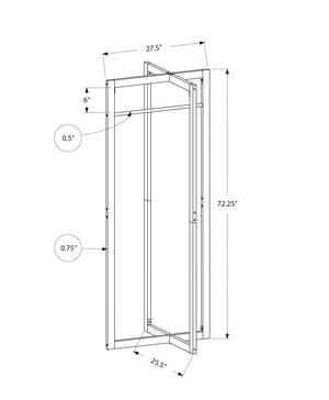 Coat Rack Hall Tree Free Standing Hanging Bar Entryway White