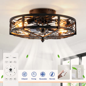 20" Mounting Type Ceiling Fan with Reversible Motor and Remote Control
