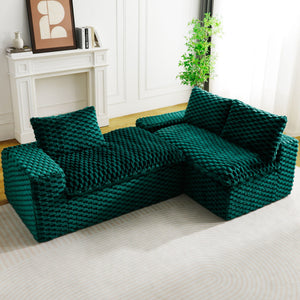 Modular Sofa, Convertible Twin Seat With Chaise Lounge