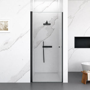 30"W x 72"H Frameless Circular Pivot Shower Door in Matte