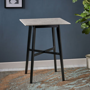 Modern Bar Height Dining Table, Rubberwood Legs and Laminate Table Top