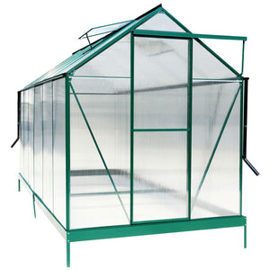 Polycarbonate house, Heavy Duty Outdoor Aluminum Walk-In House Kit With Rain Gutter, Vent And Door For Backyard Garden