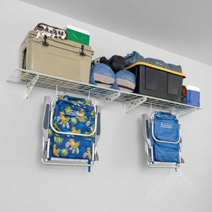 18" x 48" Wall Shelves (Two Pack with Hooks) - TRAPSKI