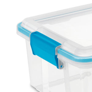 Sterilite 12 Qt Plastic Storage Bin Container Clear Gasket Sealed Box, (6 Pack) - TRAPSKI