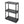 Gracious Living 3 Shelf Knect-A-Shelf Fixed Height Light Duty Storage Unit,Black