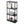 Gracious Living 4 Shelf Knect-A-Shelf Solid Light Duty Storage Unit, Black 4 Pck