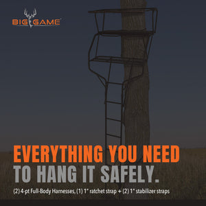 Big Game Guardian XLT 18 Foot 2 Person Deer Hunting Ladder Climbing Tree Stand