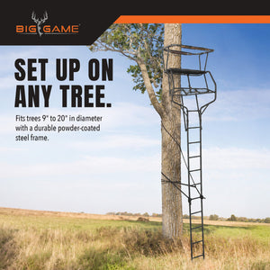 Big Game Guardian XLT 18 Foot 2 Person Deer Hunting Ladder Climbing Tree Stand