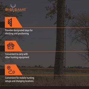 Big Game Quick Stick Climbing Sticks, Tree Climbing Hunting Gear for Deer Stands