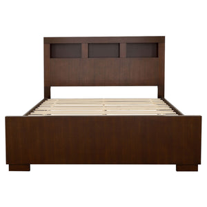 Ardino - California King Bed With Bookcase Headboard - Cappuccino
