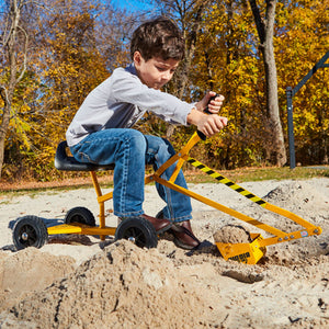 Big Dig Rolling Sandbox Digger Excavator Crane with 360 Degree Rotation Base - TRAPSKI