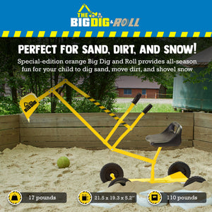 Big Dig Rolling Sandbox Digger Excavator Crane with 360 Degree Rotation Base - TRAPSKI