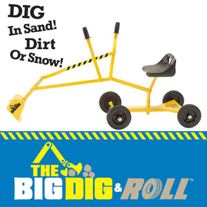 Big Dig Rolling Sandbox Digger Excavator Crane w/ 360 Rotation Base (2 Pack) - TRAPSKI
