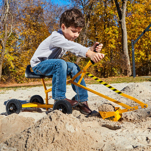 Big Dig Rolling Sandbox Digger Excavator Crane w/ 360 Rotation Base (2 Pack) - TRAPSKI