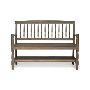 Imperial Bench With Built-In Shelf