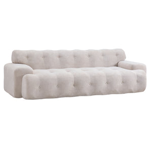 88 in. Cloud 3 Seater Chenille Sofa with Button Tufted Upholstered Couch