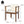 Outdoor Dining Chair Set of 2 with Curved Acacia Wood Arms