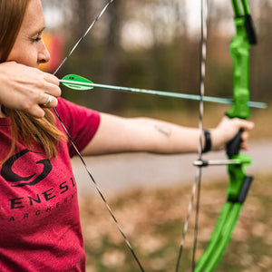 Genesis Archery Compound Bow Adjustable Sizing for Left Handed, Green (2 Pack)