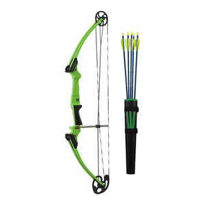 Genesis Original Archery Compound Bow and Arrow Set, Draw Hand-Left, Green