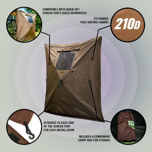 Clam Quick-Set Screen Hub Tent Wind & Sun Panels, Accessory Only, Brown (2 Pack) - TRAPSKI