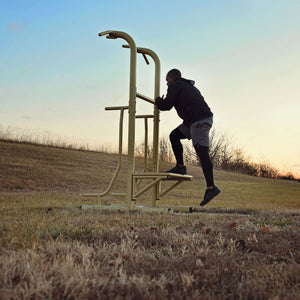 Stamina 65-1485 Weatherproof Steel Outdoor Fitness Power Tower Pro Station, Gold - TRAPSKI
