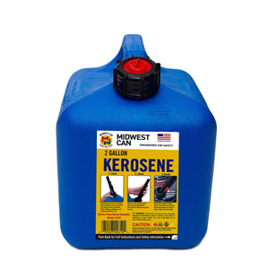 Midwest Can Company 2610 2 Gallon Kerosene Gas Can Container w/ Spout (6 Pack)