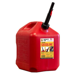 Midwest Can Company 5610 5 Gallon Gas Can Fuel Container Jugs w/ Spout (4 Pack)