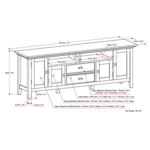 Redmond - TV Media Stand - Rustic Natural Aged Brown