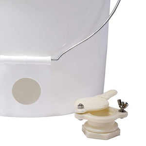 Little Giant BKT5 Plastic Honey Bucket with Honey Gate for Beekeeping, 5 Gallon - TRAPSKI