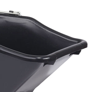 Little Giant 10-Quart Durable Plastic Flat Back Livestock Feed Bucket, Black