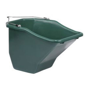Little Giant 20-Quart Durable Plastic Flat Back Livestock Feed Bucket, Green - TRAPSKI